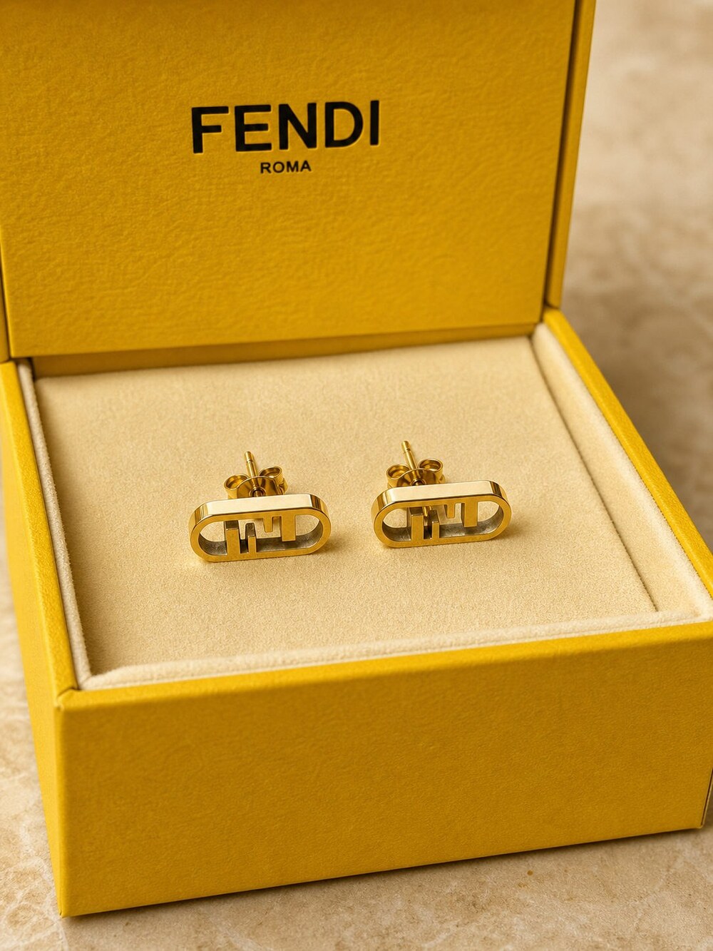 Fendi Modern Designer Earrings Style 2 | New with Box